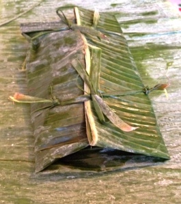 Wrapped in banana leaf